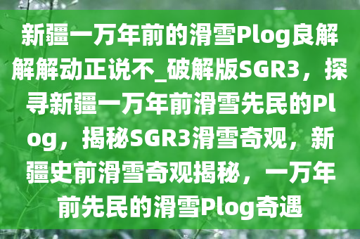 新疆一万年前的滑雪Plog良解解解动正说不_破解版SGR3，探寻新疆一万年前滑雪先民的Plog，揭秘SGR3滑雪奇观，新疆史前滑雪奇观揭秘，一万年前先民的滑雪Plog奇遇