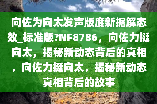 向佐为向太发声版度新据解态效_标准版?NF8786，向佐力挺向太，揭秘新动态背后的真相，向佐力挺向太，揭秘新动态真相背后的故事