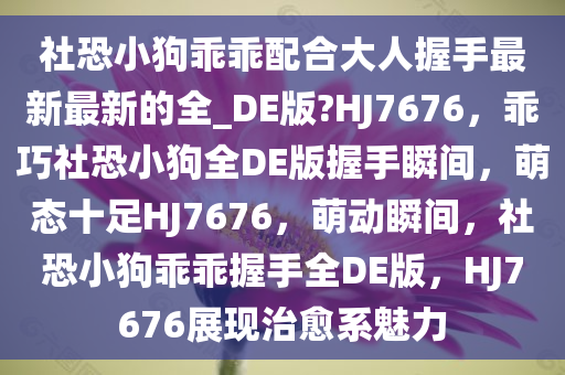 社恐小狗乖乖配合大人握手最新最新的全_DE版?HJ7676，乖巧社恐小狗全DE版握手瞬间，萌态十足HJ7676，萌动瞬间，社恐小狗乖乖握手全DE版，HJ7676展现治愈系魅力