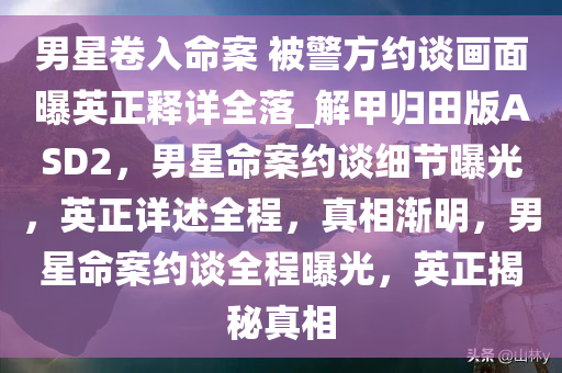 男星卷入命案 被警方约谈画面曝英正释详全落_解甲归田版ASD2，男星命案约谈细节曝光，英正详述全程，真相渐明，男星命案约谈全程曝光，英正揭秘真相