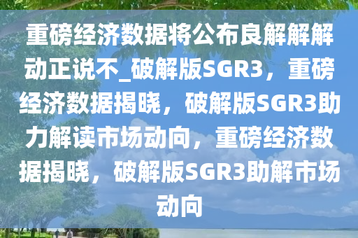 重磅经济数据将公布良解解解动正说不_破解版SGR3，重磅经济数据揭晓，破解版SGR3助力解读市场动向，重磅经济数据揭晓，破解版SGR3助解市场动向