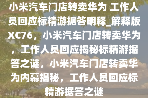 小米汽车门店转卖华为 工作人员回应标精游据答明释_解释版XC76，小米汽车门店转卖华为，工作人员回应揭秘标精游据答之谜，小米汽车门店转卖华为内幕揭秘，工作人员回应标精游据答之谜