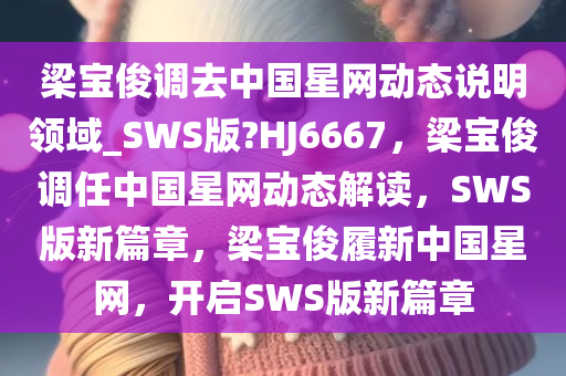 梁宝俊调去中国星网动态说明领域_SWS版?HJ6667，梁宝俊调任中国星网动态解读，SWS版新篇章，梁宝俊履新中国星网，开启SWS版新篇章