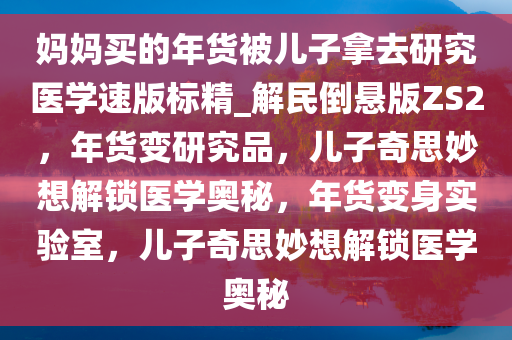 妈妈买的年货被儿子拿去研究医学速版标精_解民倒悬版ZS2，年货变研究品，儿子奇思妙想解锁医学奥秘，年货变身实验室，儿子奇思妙想解锁医学奥秘