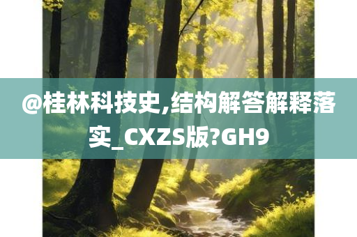@桂林科技史,结构解答解释落实_CXZS版?GH9