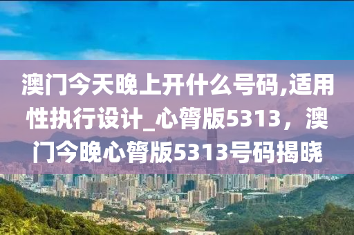 澳门今天晚上开什么号码,适用性执行设计_心膂版5313，澳门今晚心膂版5313号码揭晓