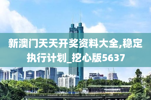 新澳门天天开奖资料大全,稳定执行计划_挖心版5637
