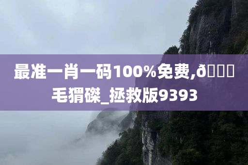 最准一肖一码100%免费,??毛猬磔_拯救版9393