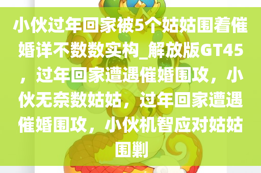 小伙过年回家被5个姑姑围着催婚详不数数实构_解放版GT45，过年回家遭遇催婚围攻，小伙无奈数姑姑，过年回家遭遇催婚围攻，小伙机智应对姑姑围剿