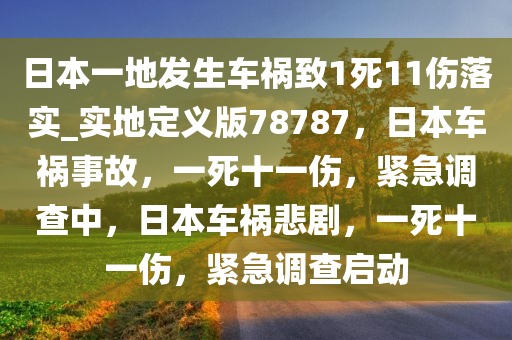 日本一地发生车祸致1死11伤落实_实地定义版78787，日本车祸事故，一死十一伤，紧急调查中，日本车祸悲剧，一死十一伤，紧急调查启动