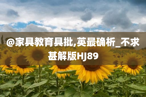 @家具教育具批,英最确析_不求甚解版HJ89