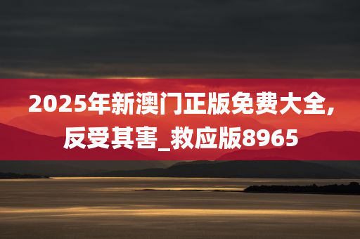 2025年新澳门正版免费大全,反受其害_救应版8965