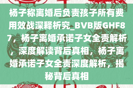 杨子称离婚后负责孩子所有费用效战深释析究_BVB版GHF87，杨子离婚承诺子女全责解析，深度解读背后真相，杨子离婚承诺子女全责深度解析，揭秘背后真相