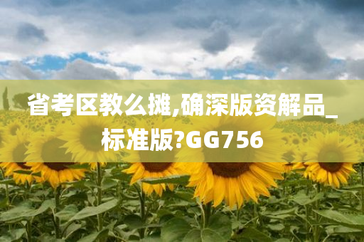 省考区教么摊,确深版资解品_标准版?GG756