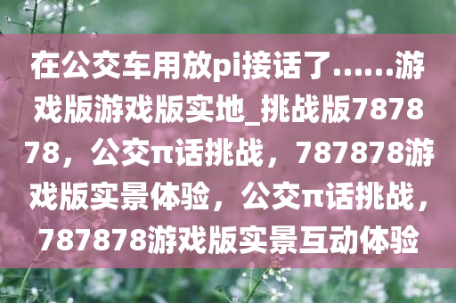 在公交车用放pi接话了……游戏版游戏版实地_挑战版787878，公交π话挑战，787878游戏版实景体验，公交π话挑战，787878游戏版实景互动体验