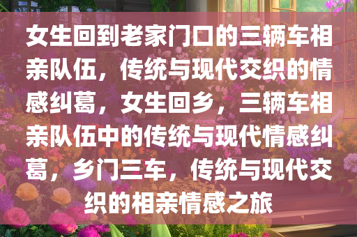 女生回到老家门口的三辆车相亲队伍，传统与现代交织的情感纠葛，女生回乡，三辆车相亲队伍中的传统与现代情感纠葛，乡门三车，传统与现代交织的相亲情感之旅