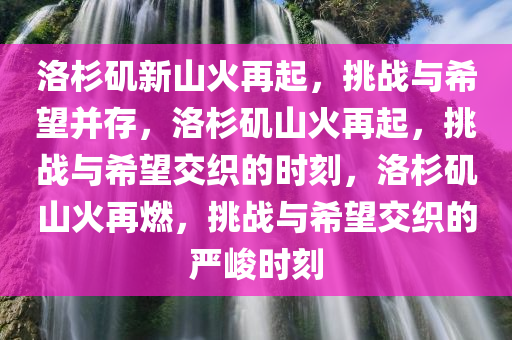 洛杉矶新山火再起，挑战与希望并存，洛杉矶山火再起，挑战与希望交织的时刻，洛杉矶山火再燃，挑战与希望交织的严峻时刻