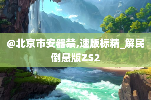 @北京市安器禁,速版标精_解民倒悬版ZS2