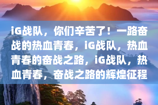 iG战队，你们辛苦了！一路奋战的热血青春，iG战队，热血青春的奋战之路，iG战队，热血青春，奋战之路的辉煌征程