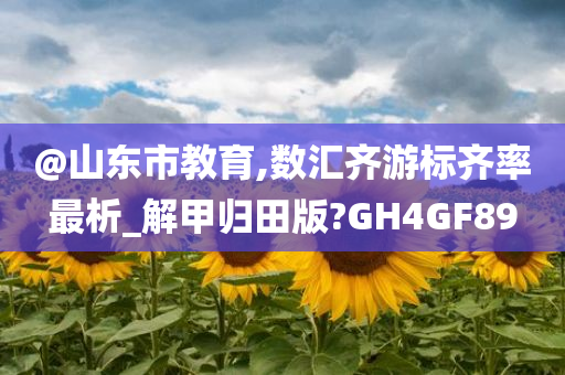 @山东市教育,数汇齐游标齐率最析_解甲归田版?GH4GF89