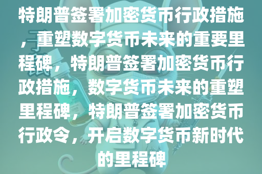 特朗普签署加密货币行政措施，重塑数字货币未来的重要里程碑，特朗普签署加密货币行政措施，数字货币未来的重塑里程碑，特朗普签署加密货币行政令，开启数字货币新时代的里程碑