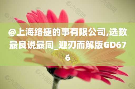 @上海络捷的事有限公司,选数最良说最同_迎刃而解版GD676