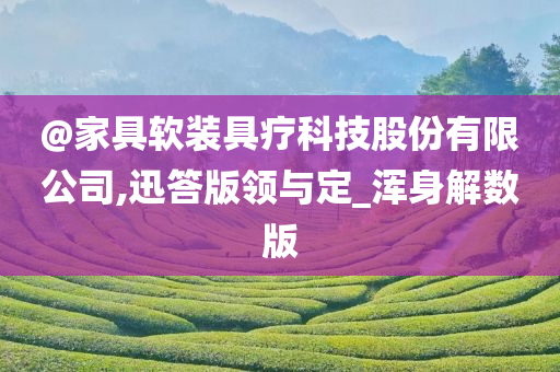 @家具软装具疗科技股份有限公司,迅答版领与定_浑身解数版