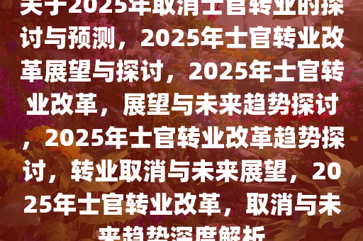 关于2025年取消士官转业的探讨与预测，2025年士官转业改革展望与探讨，2025年士官转业改革，展望与未来趋势探讨，2025年士官转业改革趋势探讨，转业取消与未来展望，2025年士官转业改革，取消与未来趋势深度解析
