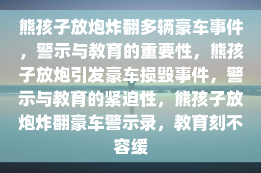 熊孩子放炮炸翻多辆豪车事件，警示与教育的重要性，熊孩子放炮引发豪车损毁事件，警示与教育的紧迫性，熊孩子放炮炸翻豪车警示录，教育刻不容缓