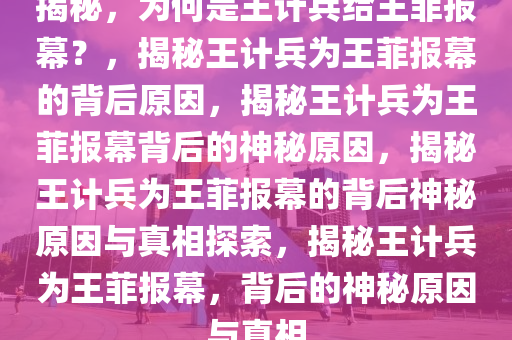 揭秘，为何是王计兵给王菲报幕？，揭秘王计兵为王菲报幕的背后原因，揭秘王计兵为王菲报幕背后的神秘原因，揭秘王计兵为王菲报幕的背后神秘原因与真相探索，揭秘王计兵为王菲报幕，背后的神秘原因与真相