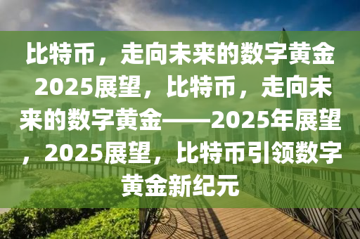比特币，走向未来的数字黄金 2025展望，比特币，走向未来的数字黄金——2025年展望，2025展望，比特币引领数字黄金新纪元
