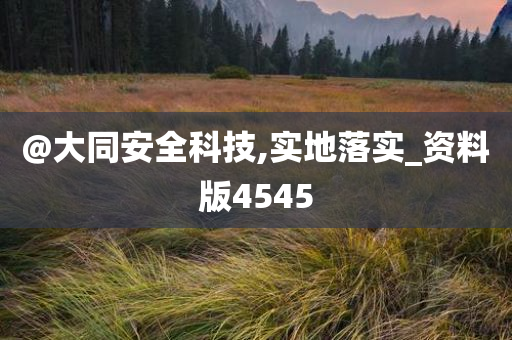 @大同安全科技,实地落实_资料版4545