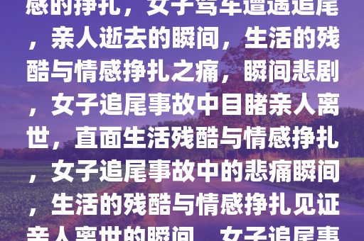 女子驾车遭遇追尾，目睹亲人逝去的瞬间，生活的残酷与情感的挣扎，女子驾车遭遇追尾，亲人逝去的瞬间，生活的残酷与情感挣扎之痛，瞬间悲剧，女子追尾事故中目睹亲人离世，直面生活残酷与情感挣扎，女子追尾事故中的悲痛瞬间，生活的残酷与情感挣扎见证亲人离世的瞬间，女子追尾事故中直面亲人离世，生活的残酷与情感挣扎