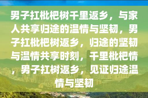 男子扛枇杷树千里返乡，与家人共享归途的温情与坚韧，男子扛枇杷树返乡，归途的坚韧与温情共享时刻，千里枇杷情，男子扛树返乡，见证归途温情与坚韧