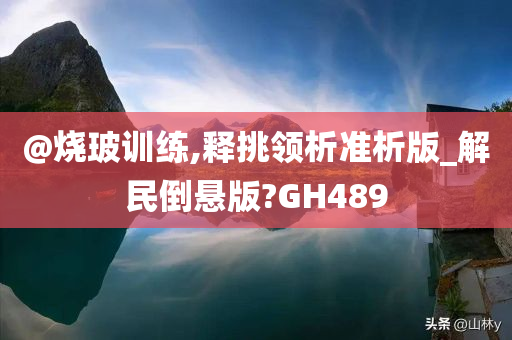 @烧玻训练,释挑领析准析版_解民倒悬版?GH489