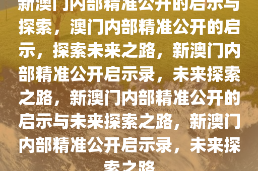 新澳门内部精准公开的启示与探索，澳门内部精准公开的启示，探索未来之路，新澳门内部精准公开启示录，未来探索之路，新澳门内部精准公开的启示与未来探索之路，新澳门内部精准公开启示录，未来探索之路