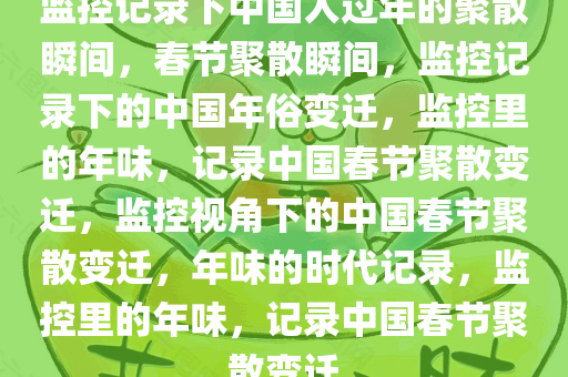 监控记录下中国人过年的聚散瞬间，春节聚散瞬间，监控记录下的中国年俗变迁，监控里的年味，记录中国春节聚散变迁，监控视角下的中国春节聚散变迁，年味的时代记录，监控里的年味，记录中国春节聚散变迁