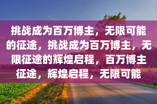 挑战成为百万博主，无限可能的征途，挑战成为百万博主，无限征途的辉煌启程，百万博主征途，辉煌启程，无限可能