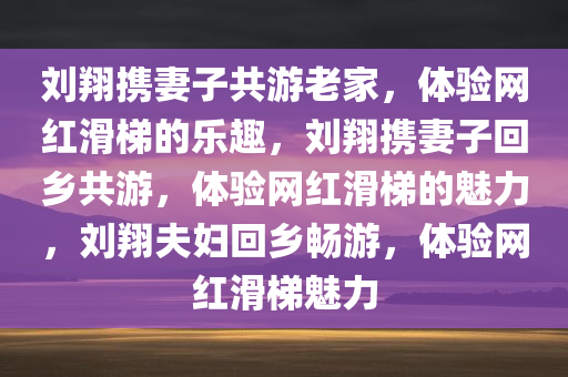刘翔携妻子共游老家，体验网红滑梯的乐趣，刘翔携妻子回乡共游，体验网红滑梯的魅力，刘翔夫妇回乡畅游，体验网红滑梯魅力
