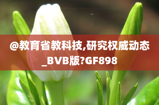 @教育省教科技,研究权威动态_BVB版?GF898