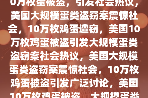 美国惊现大规模蛋类盗窃案，10万枚蛋被盗，引发社会热议，美国大规模蛋类盗窃案震惊社会，10万枚鸡蛋遭窃，美国10万枚鸡蛋被盗引发大规模蛋类盗窃案社会热议，美国大规模蛋类盗窃案震惊社会，10万枚鸡蛋被盗引发广泛讨论，美国10万枚鸡蛋被盗，大规模蛋类盗窃案引发社会热议