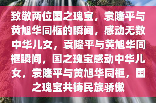 致敬两位国之瑰宝，袁隆平与黄旭华同框的瞬间，感动无数中华儿女，袁隆平与黄旭华同框瞬间，国之瑰宝感动中华儿女，袁隆平与黄旭华同框，国之瑰宝共铸民族骄傲