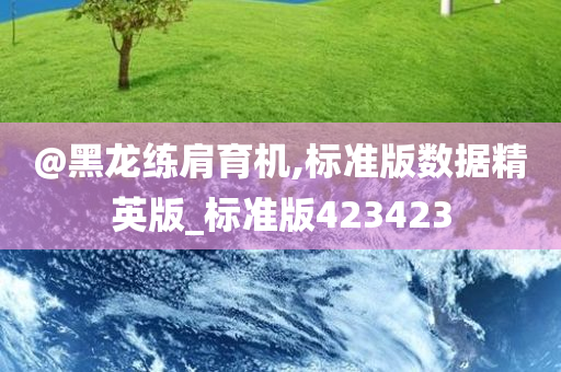 @黑龙练肩育机,标准版数据精英版_标准版423423