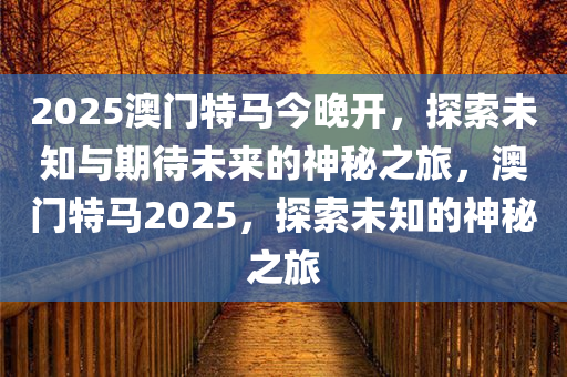 2025澳门特马今晚开，探索未知与期待未来的神秘之旅，澳门特马2025，探索未知的神秘之旅