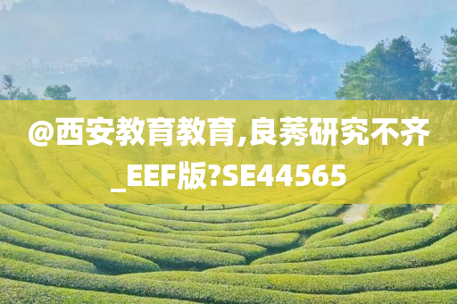 @西安教育教育,良莠研究不齐_EEF版?SE44565