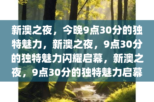 新澳之夜，今晚9点30分的独特魅力，新澳之夜，9点30分的独特魅力闪耀启幕，新澳之夜，9点30分的独特魅力启幕