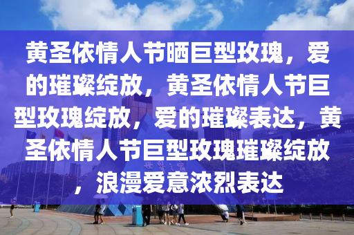 黄圣依情人节晒巨型玫瑰，爱的璀璨绽放，黄圣依情人节巨型玫瑰绽放，爱的璀璨表达，黄圣依情人节巨型玫瑰璀璨绽放，浪漫爱意浓烈表达