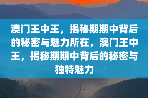 澳门王中王，揭秘期期中背后的秘密与魅力所在，澳门王中王，揭秘期期中背后的秘密与独特魅力