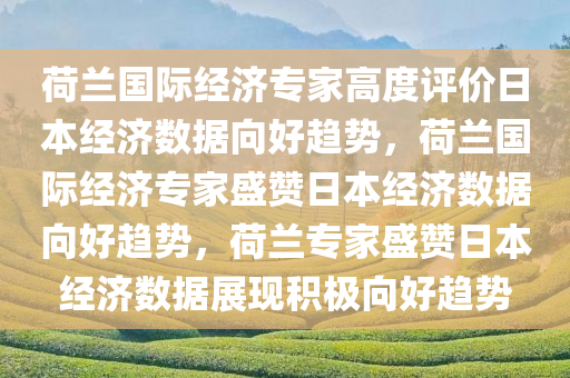 荷兰国际经济专家高度评价日本经济数据向好趋势，荷兰国际经济专家盛赞日本经济数据向好趋势，荷兰专家盛赞日本经济数据展现积极向好趋势