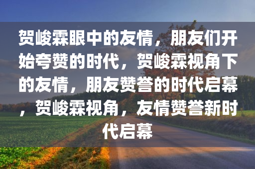 贺峻霖眼中的友情，朋友们开始夸赞的时代，贺峻霖视角下的友情，朋友赞誉的时代启幕，贺峻霖视角，友情赞誉新时代启幕